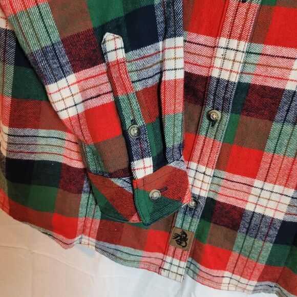 Legendary Whitetails Cotton Plaid Flannel Shirt Women's Large L Country Basic - Picture 5 of 11